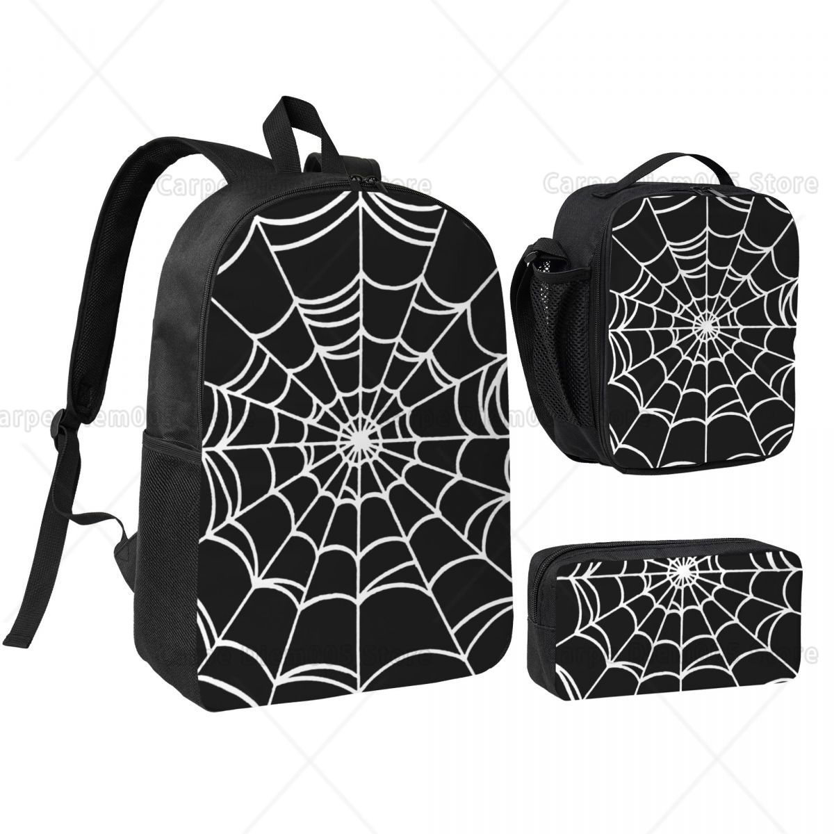 3D Printing Web - Set Ransel Cetakan Laba-laba Jaring Hitam