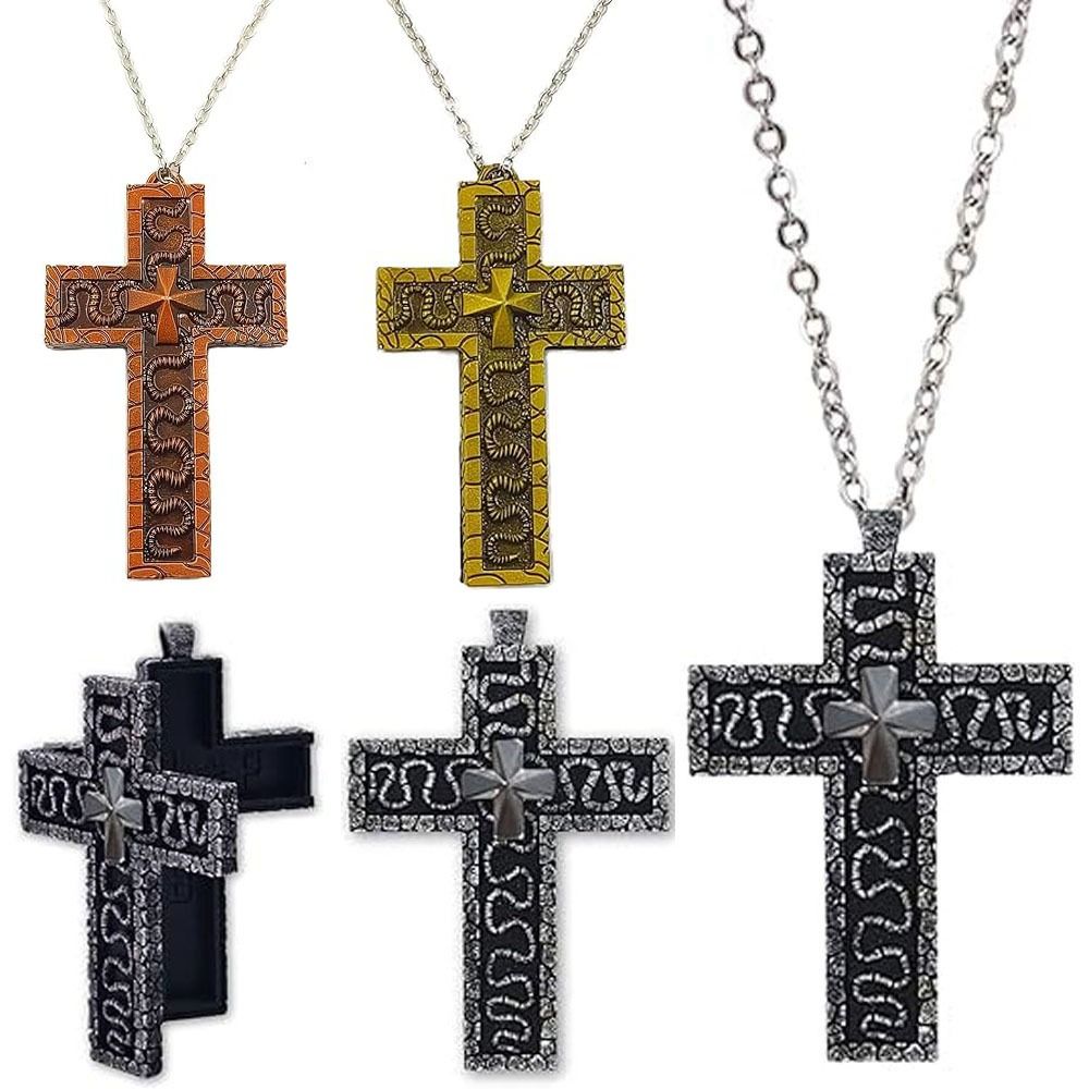 3D Printing Stainless Steel - Kalung Liontin Salib dengan Kompartemen Rahasia,