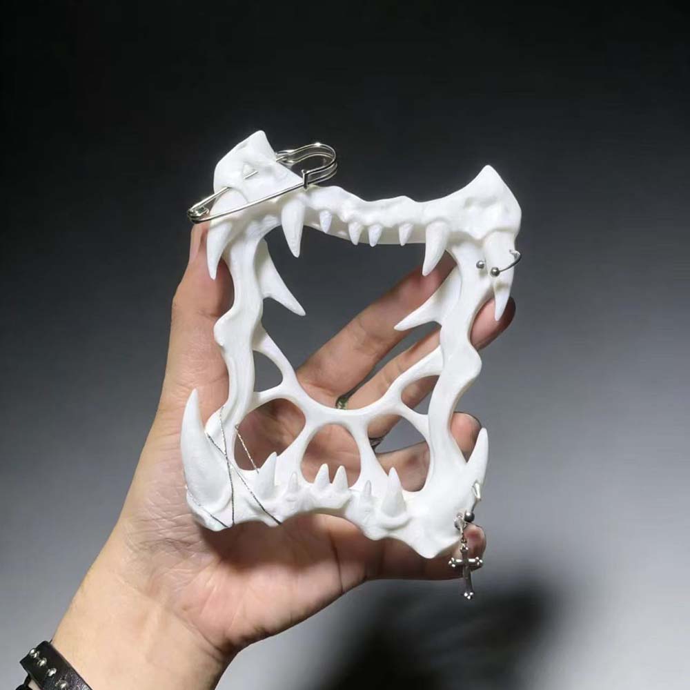 3D Printing Foto - Bingkai Foto Tengkorak Bergerigi Goth 3