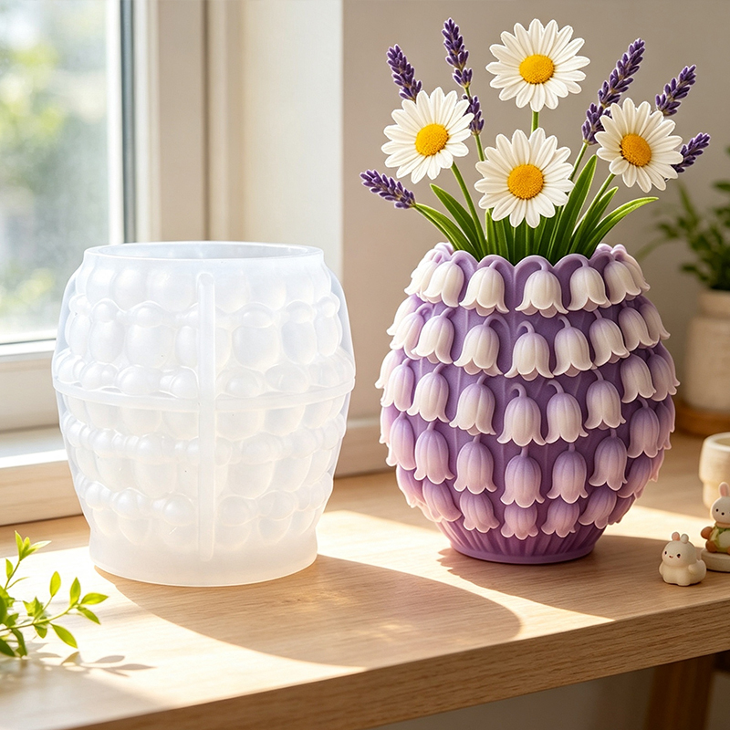 3D Printing Pot - Cetakan Silikon Vas Bunga Lily of