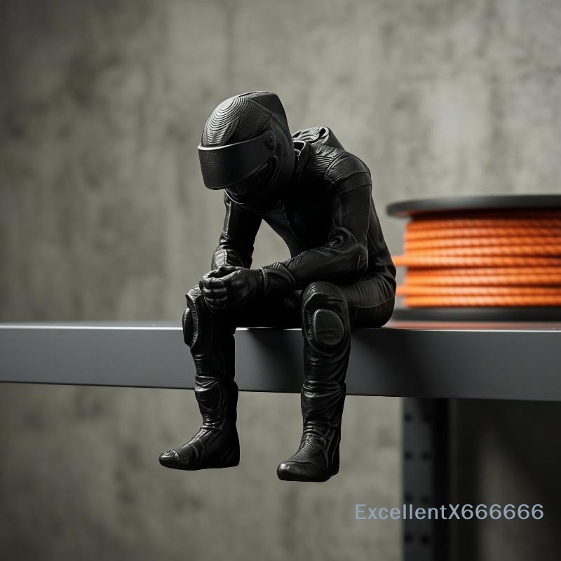 3D Printing Office Setup - Figurin Mini Bergaya Balap Kreatif Cetak