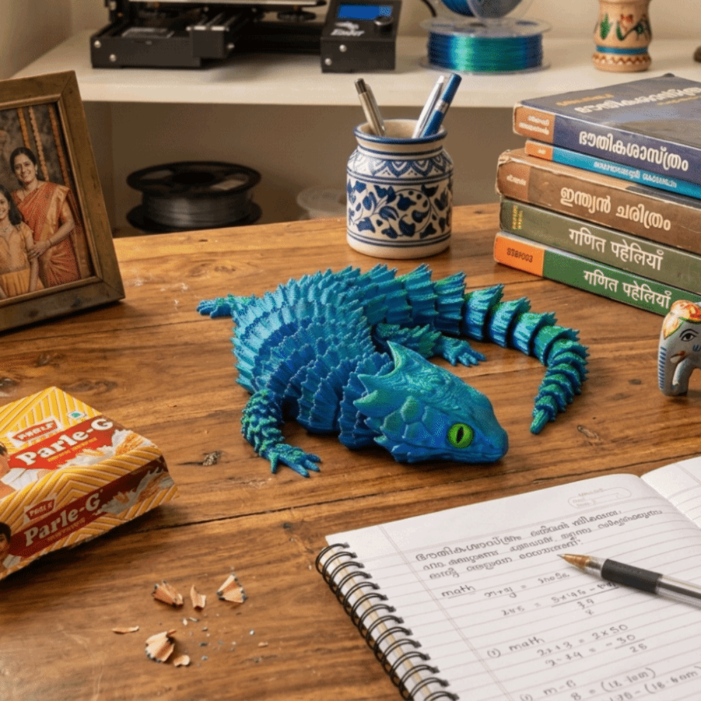 Kadal Cetak 3D dengan Sendi ya - 3D Printing Lizard ulasan dan harga