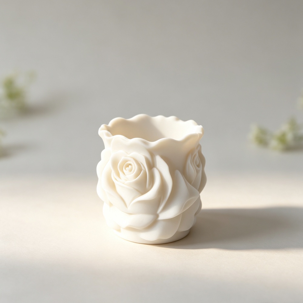 Pot Bunga Mawar Putih Cetak 3D - 3D Printing Pot ulasan dan harga