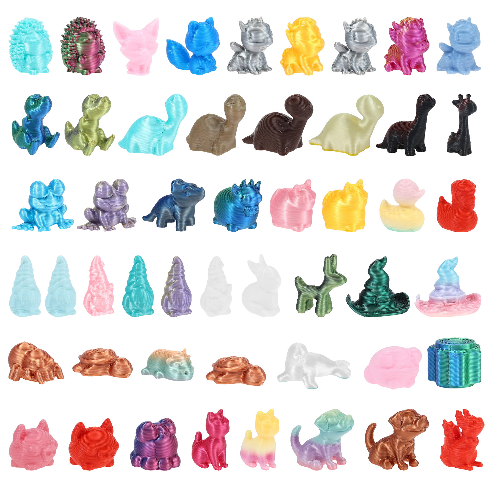 50PCS Mainan Mini Figur Hewan  - 3D Printing Pot ulasan dan harga