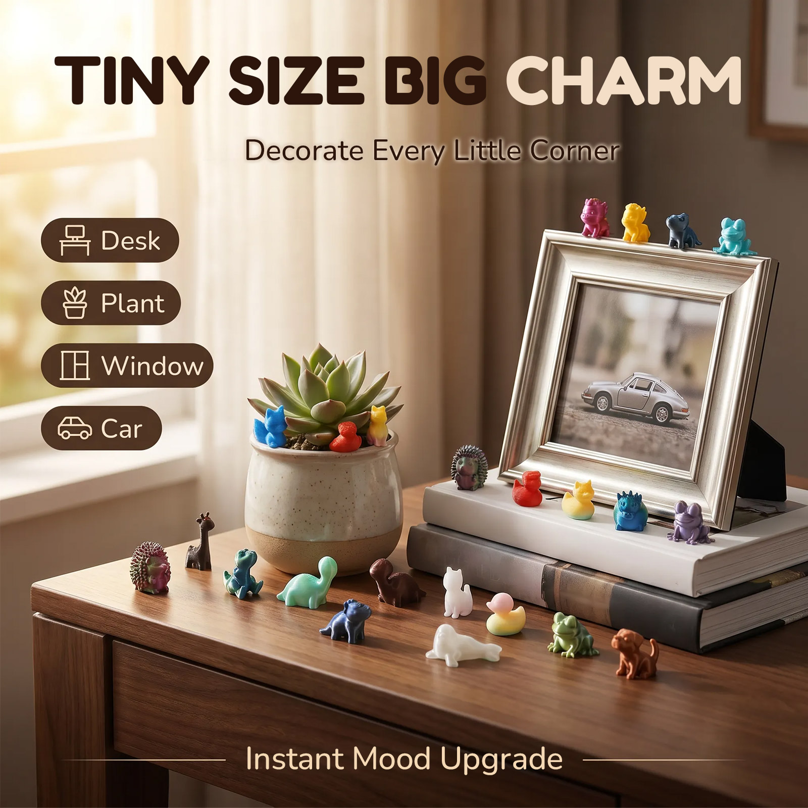 50PCS Mainan Mini Figur Hewan  - 3D Printing Pot ulasan dan harga