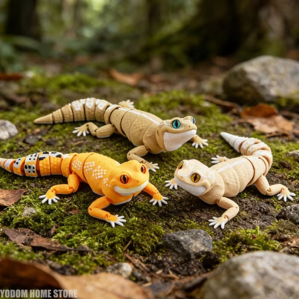 Kadal Berwarna-warni Multi-Sen - 3D Printing Lizard ulasan dan harga