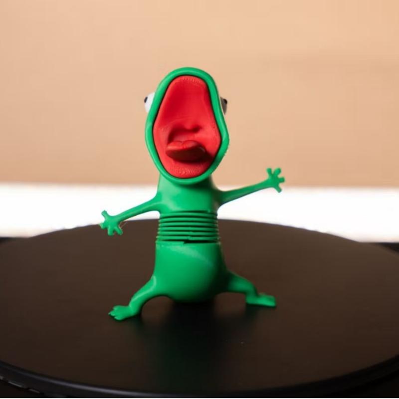 Figurin Kadal Hijau Lucu Cetak - 3D Printing Lizard ulasan dan harga